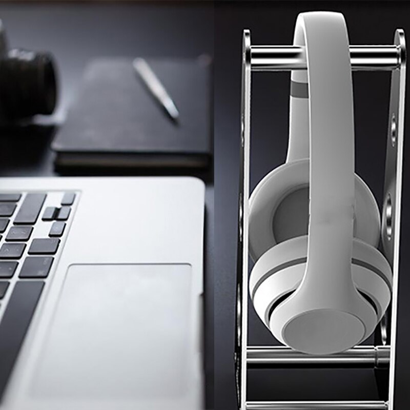 Jiushark headsethouder hoofdtelefoonstandaard aluminium ondersteunende balk eenvoudige desktop gaming headsetbeugel voor thuis, kantoor, slaapkamer
