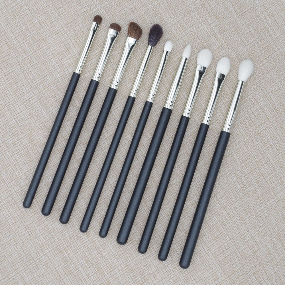 Pincel de maquillaje hecho a mano, mezcla de sombra de ojos, pelo de cabra Saikoho, pelo de caballo, herramientas cosméticas, juego de pinceles de maquillaje