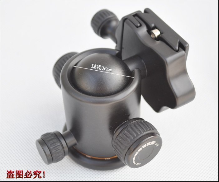 Aluminum Camera Tripod Ball Head with Quick Release Plate Pro Camera Tripod with 1/4" screw. 3/8" screw mou load to 8kg