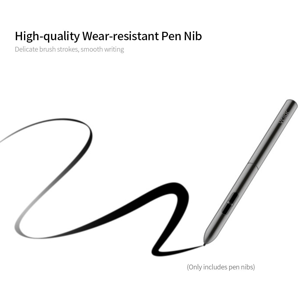 VEIKK P002 10pcs Replacement Pen Nibs Battery free Stylus Wear-resistant Pen Nib for VEIKK A50 A15 A15Pro Graphics Tablets