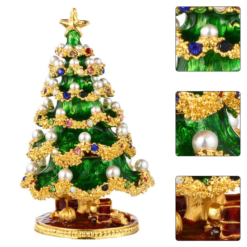 Christmas Tree Jewelry Box Treasure Case Storage Organizer Christmas