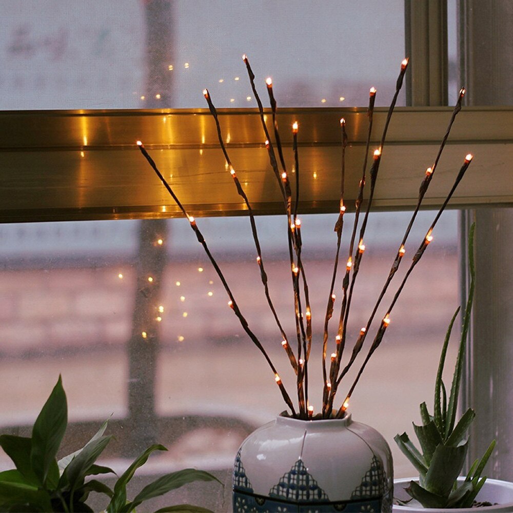 2021top Led Willow Tak Lamp Bloemen Verlichting 20 Lampen Home Christmas Party Garden Decor Товары Для Дома: Default Title