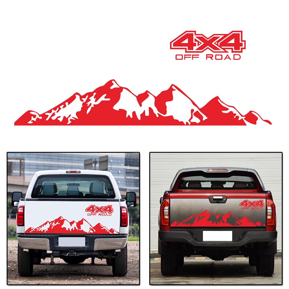 PVC Car Sticker Tree Decal Mountain Scene Forest Vinyl Graphic For Ford Toyota Hilux Car Stickers