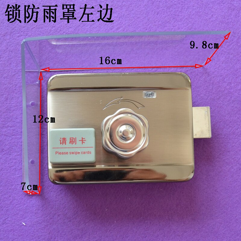 Electric Control Lock Outdoor Rain Cover Security Intercom Villa Doorbell Host Access Control Machine Waterproof Cover: Lavender