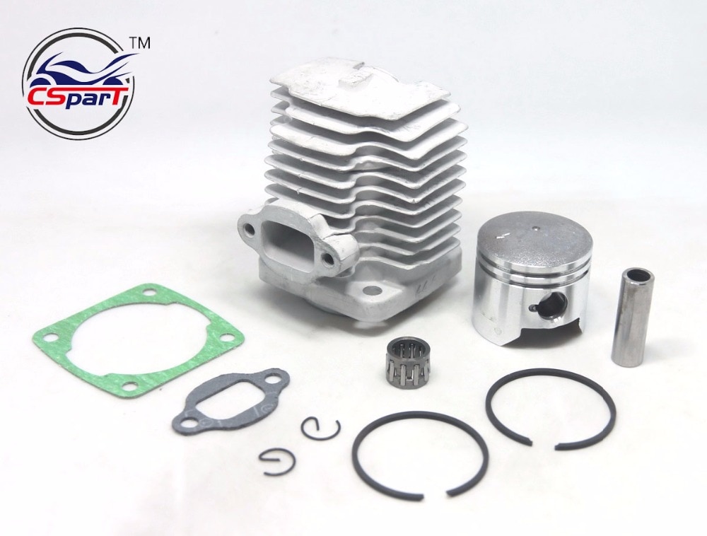 Juego de pistón de cilindro de 44mm, 10mm, 12mm, 44-6, 44-5 para motor de 49CC de 2 tiempos, Mini Moto de cross de bolsillo para ATV, Mini moto de cross