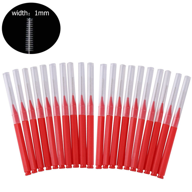 20Pcs Mini Eyebrow Brush Brow Perm Brush Disposable Brow Lifting Brushes Bendable Micro Eyelash Brush Applicators Makeup Tools: Ivory