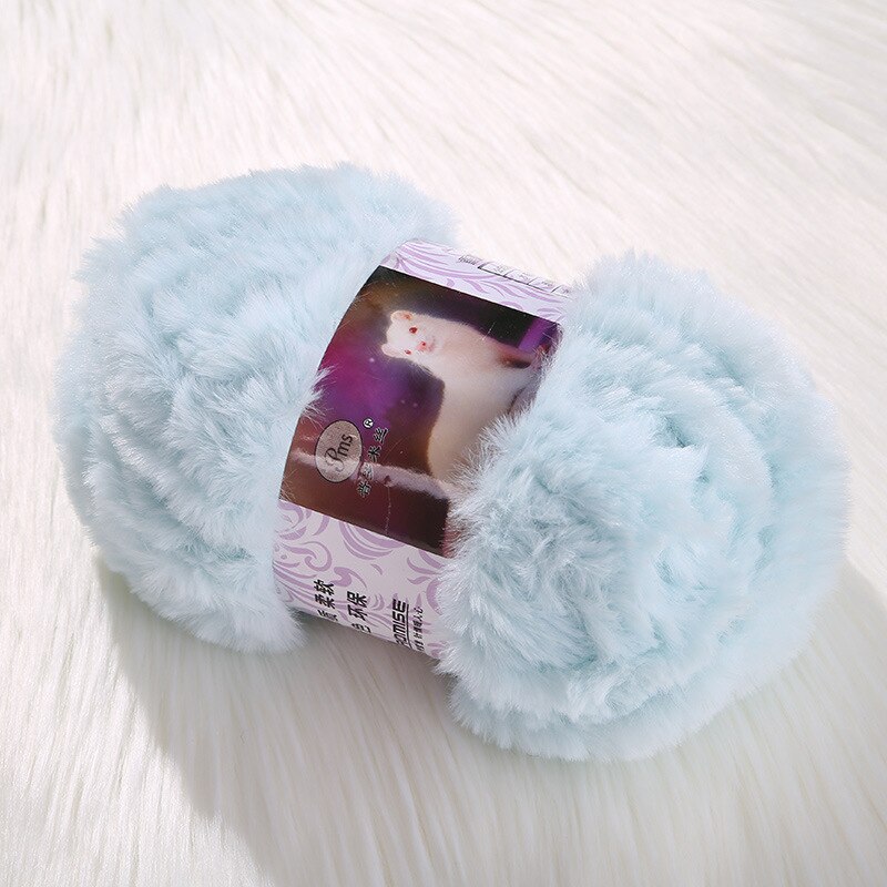 Fil de fausse fourrure en laine de cachemire, 50 g/rouleau, pour tricot à la main, Crochet, pull, fil pour vêtements de bébé, écharpe, fil de vison pelucheux