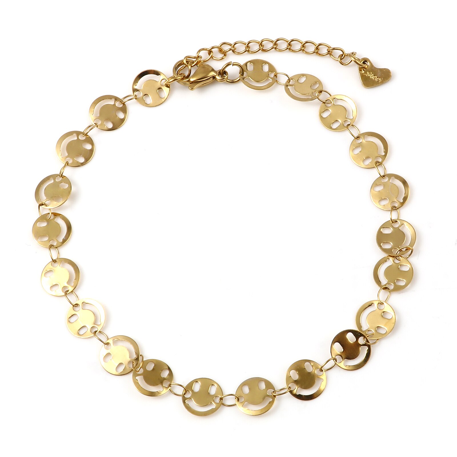 Klassische Fußkettchen Für Frauen Edelstahl Gold Farbe Herz Mond Ketten Fuß Schmuck Fußkettchen Armbinde: 4