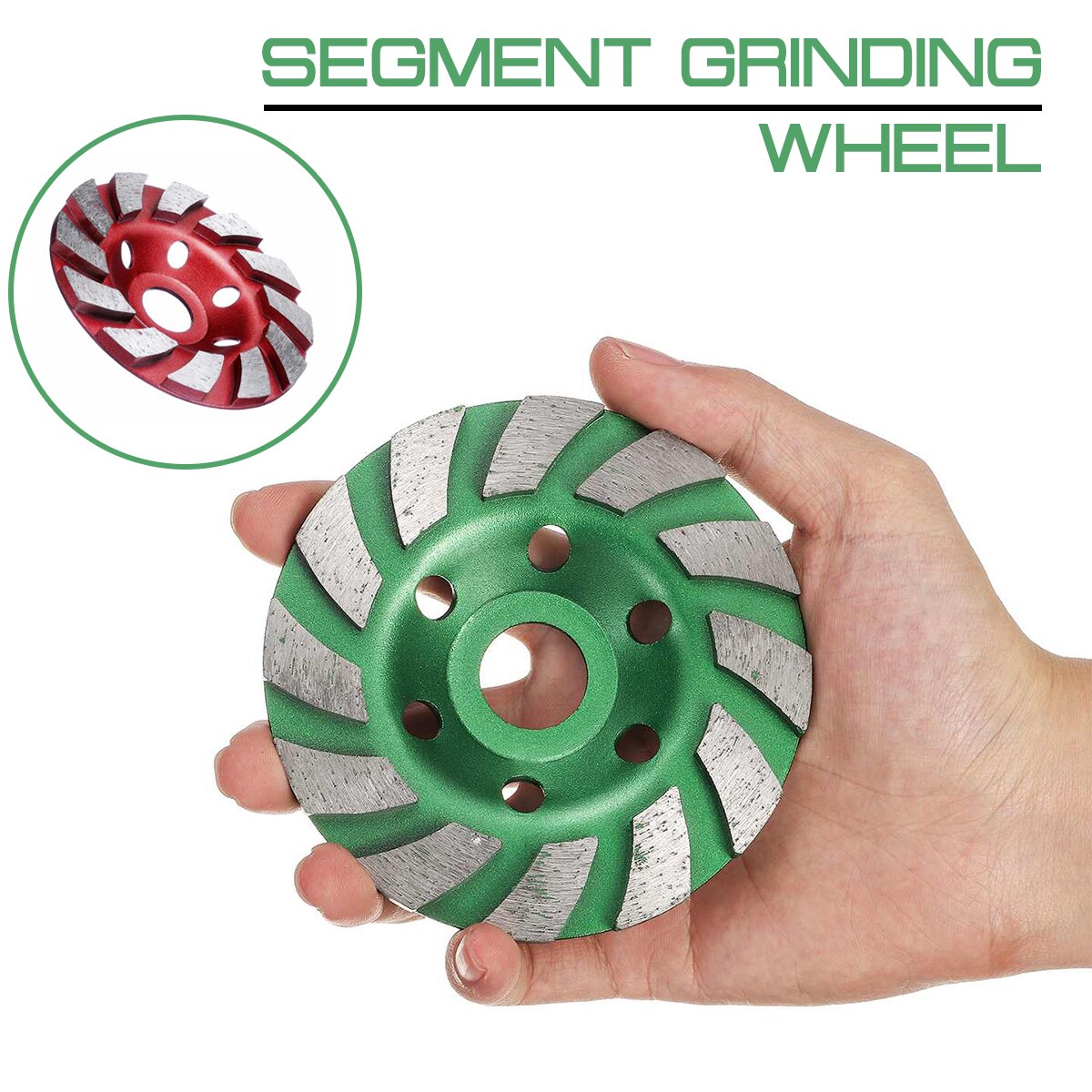 100mm/4 inch Diamond Grinding Wheel Disc Bowl Shape Grinding Cup Stone Concrete Granite Ceramics Tools: green