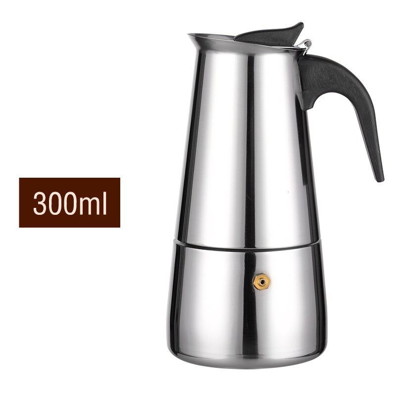 Espresso Maker 2/4/6 Cups Stainless Steel Mocha Pot Espresso Pot Espresso Maker 100/300/200ML WXV: 300ml