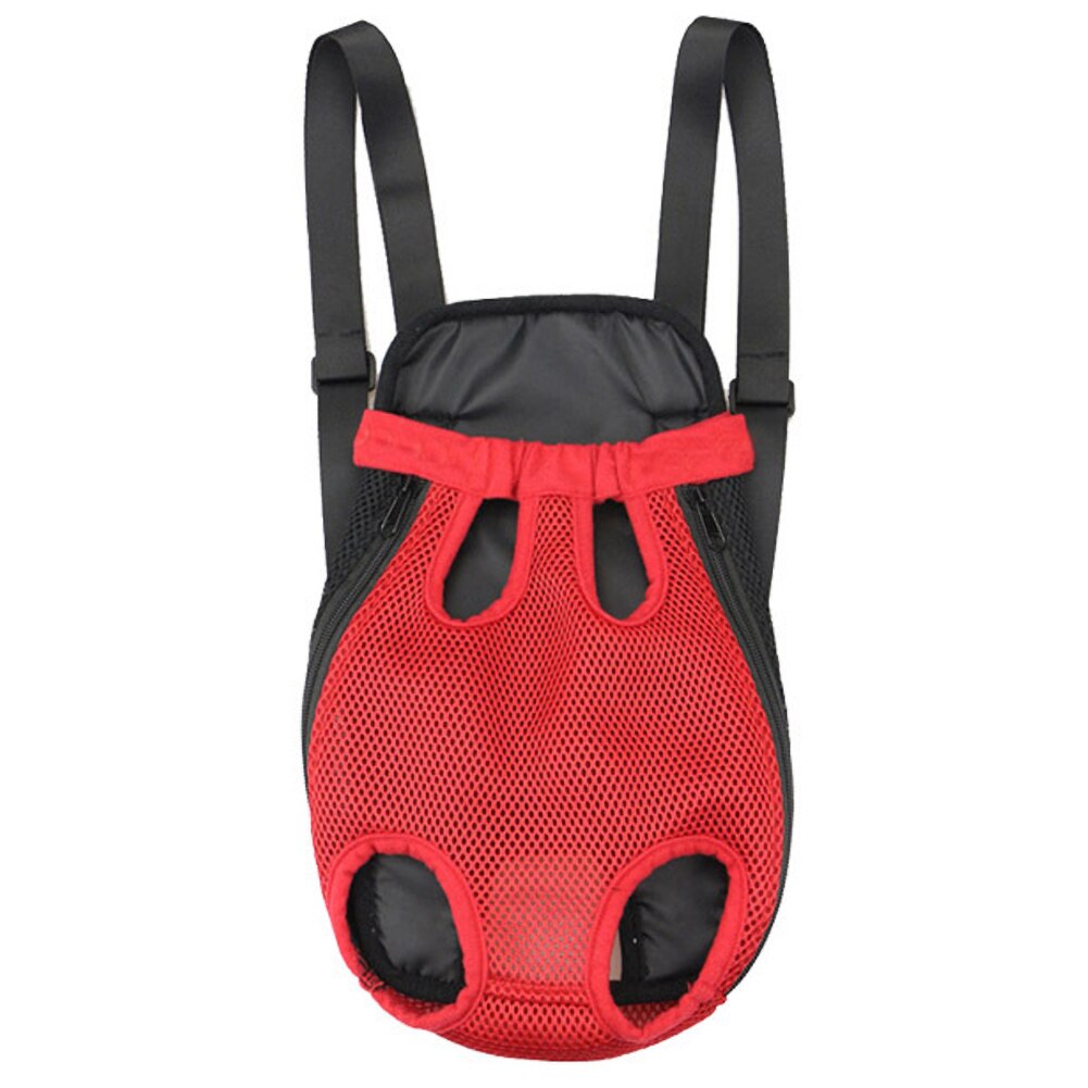 80% Sales! Pet Carrier Backpack Adjustable Front Cat Dog Legs Tail Out Chest Travel Bag: Red / XL
