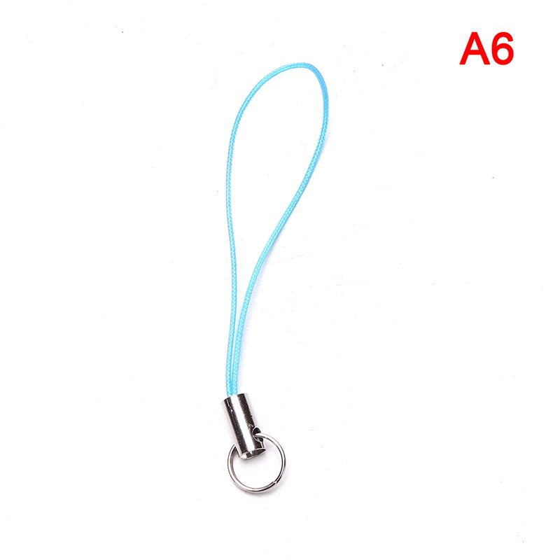 20Pcs Kleur Polyester Dubbele Ring Sieraden Lanyard Mobiele Telefoon Met Craft Hanger Diy Handgemaakte Materialen Diy Hang Touw: Style-06