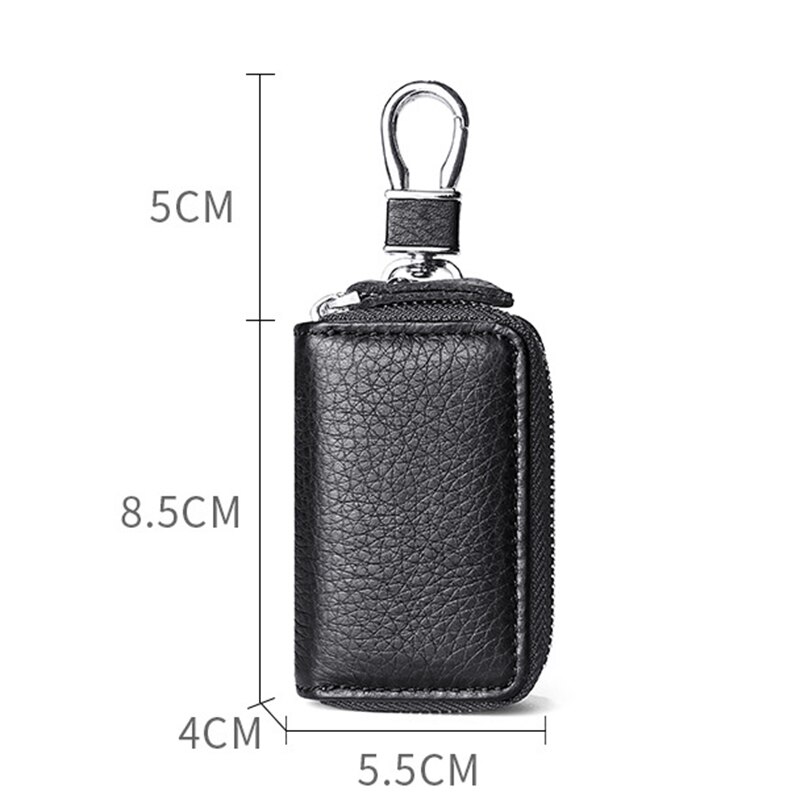 Capa de couro para chave de carro, bolsa portátil leve com dupla camada para chave inteligente de carro sci88