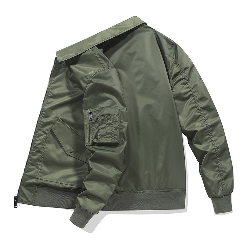 Chaqueta de piloto de la Fuerza Aérea MA1 para hombre, traje de béisbol de color sólido, chaqueta de trabajo de gran tamaño, de , temporada de otoño,