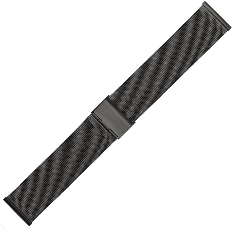 Fifata 20mm 22mm pulseira de relógio para garmin vivoactive 3 4 forerunner 245 245m 645 venu aço inoxidável pulseira de metal: Black / Garmin Vivoactive 4