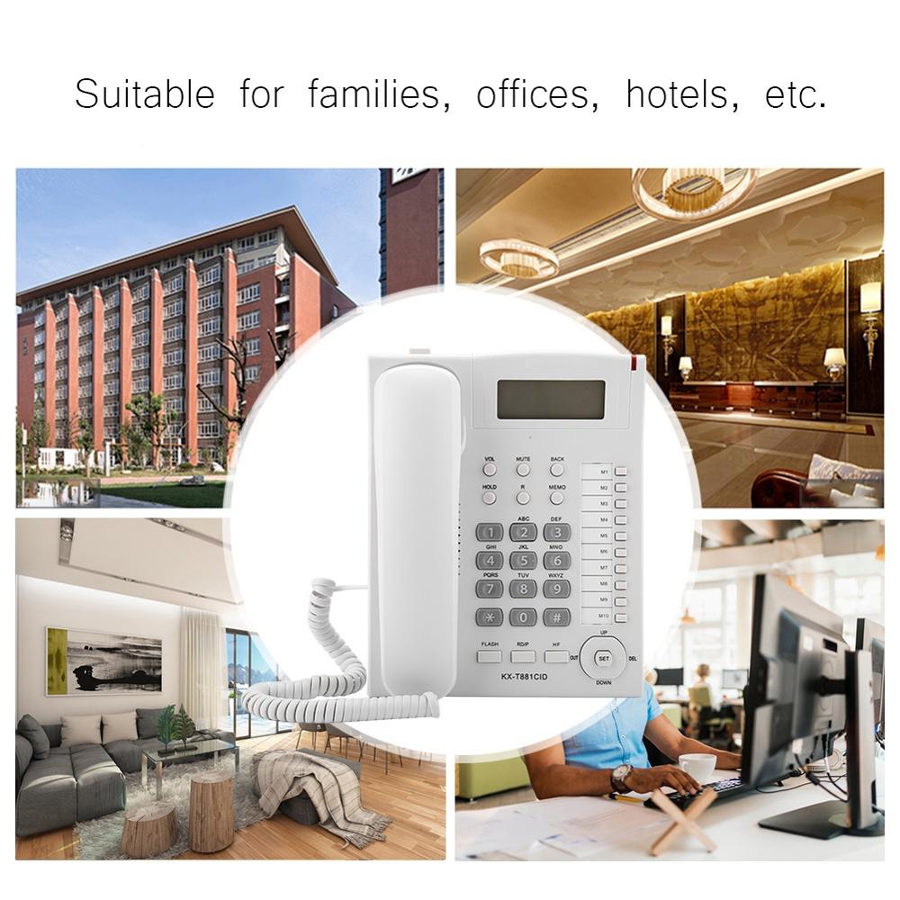 Kx -t881 hjem hotel kablet stationær telefon kontor fasttelefon med beslag