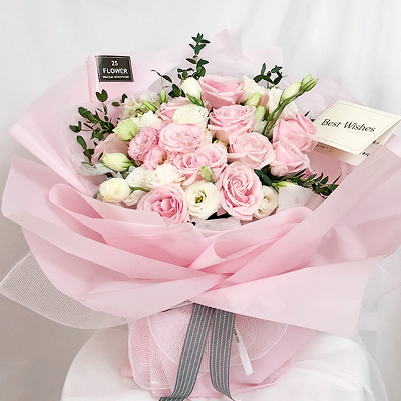 20 Stks/pak Mist Papieren Bloem Inpakpapier Bloem Diy Materiaal Doorschijnend Effen Kleur Waterdichte Koreaanse Bloem Inpakpapier