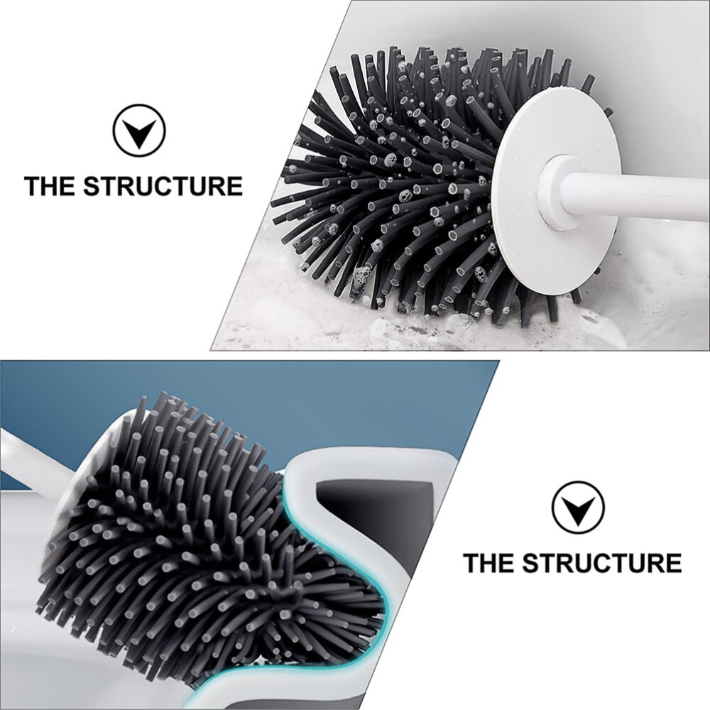 1 Set Lange Handvat Creatieve Zachte Borstel Toiletborstel En Houder Badkamer Wc Borstel Set Voor Winkel