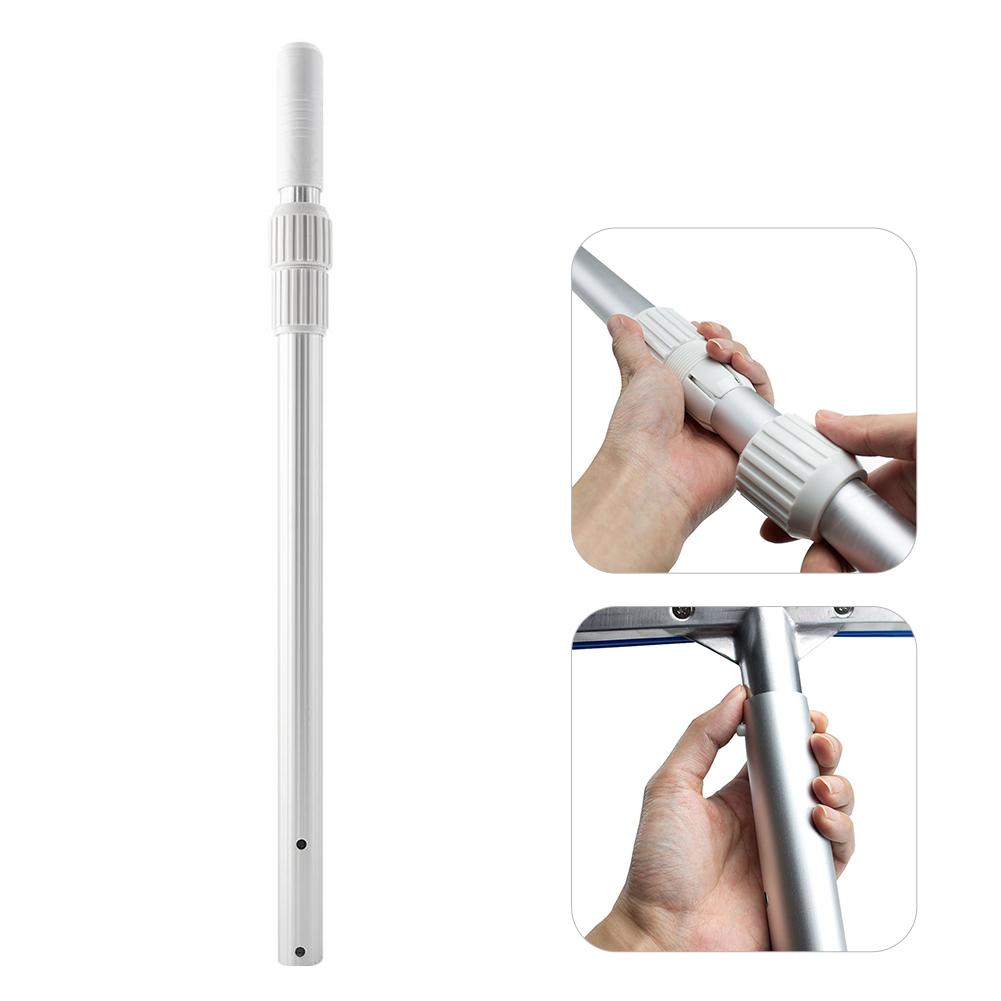 Telescopic Rod Swimming Pool Skimmer Aluminum Alloy Telescopic Handle Stick Joint For Brushes Salvage Net Swimming Pool Tool: Default Title
