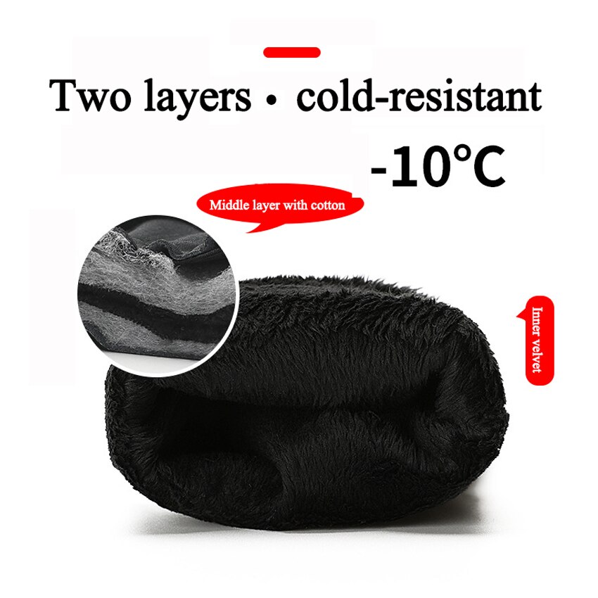 Warme Winter Handschoenen Anti-Slip Winddicht Waterdichte Handschoenen Mannen Skiën Nacht Reflecterende Fietsen Handschoenen Koude Slip Verdikking