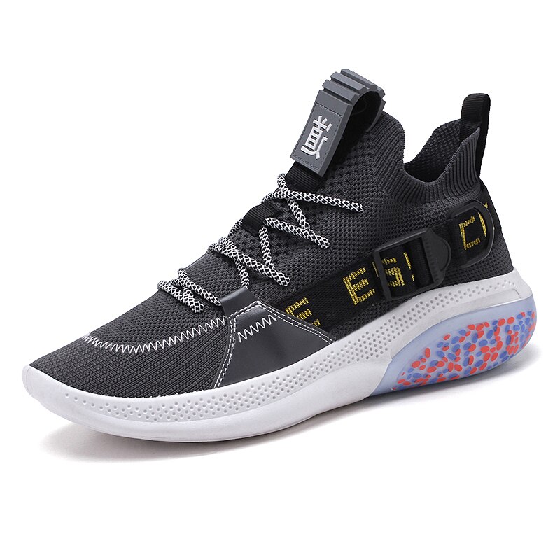 Heren Mode Schoenen Outdoor Man Sneakers Lichtgewicht Casual Schoenen Voor Mannen Ademende Heren Trainers Schoenen Trend Schoenen Mannen: Grijs / 8.5