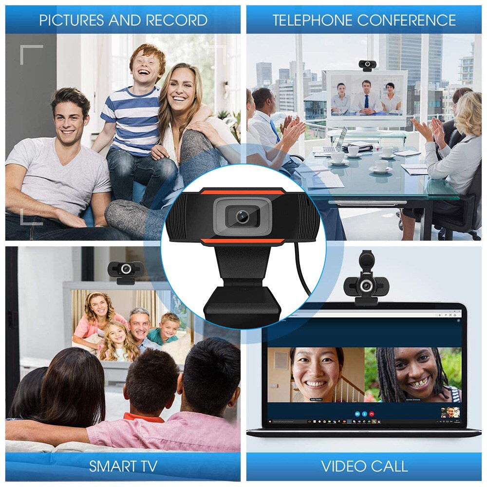 USB2.0 PC Web camera USB Camera Video Record with microphone rotating Camera With MIC For Computer For PC Laptop Skype MSN