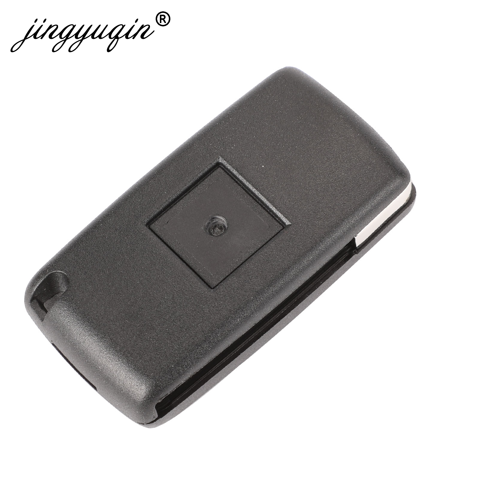 Jingyuqin 4 Knoppen Flip Floding Remote Key Fob Case Shell Fob Voor Peugeot 1007 Voor Citroen C8 Ongesneden Mes Met Groove Ce0523