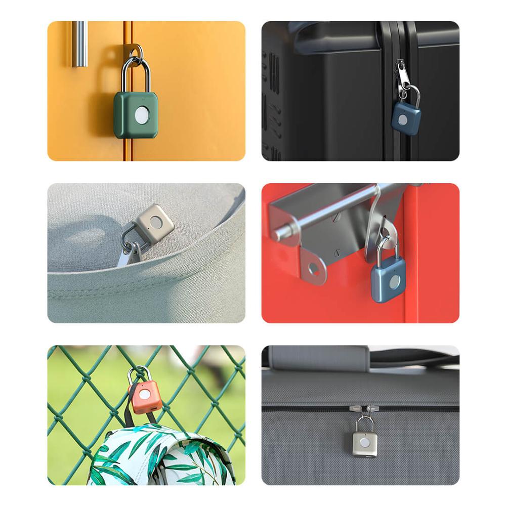 Xiaomi inteligente candado de huellas dactilares Kitty USB impermeable cerradura de huella digital electrónica hogar antirrobo caja de equipaje candado de seguridad