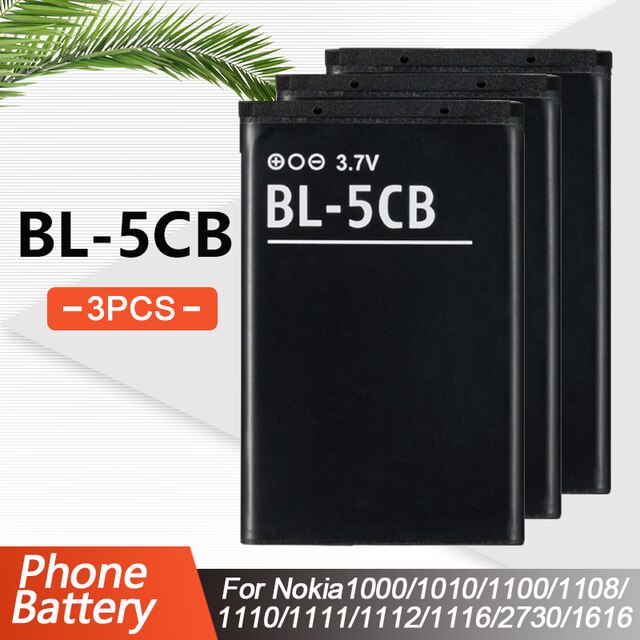 BL-5CB Bl 5CB BL5CB Telefoon Batterij Voor Nokia 1000 1010 1100 1108 1800 E60 3600 3660 6620 6108 3108 2135 6086 6108 6230 6820 7610: 3PCS