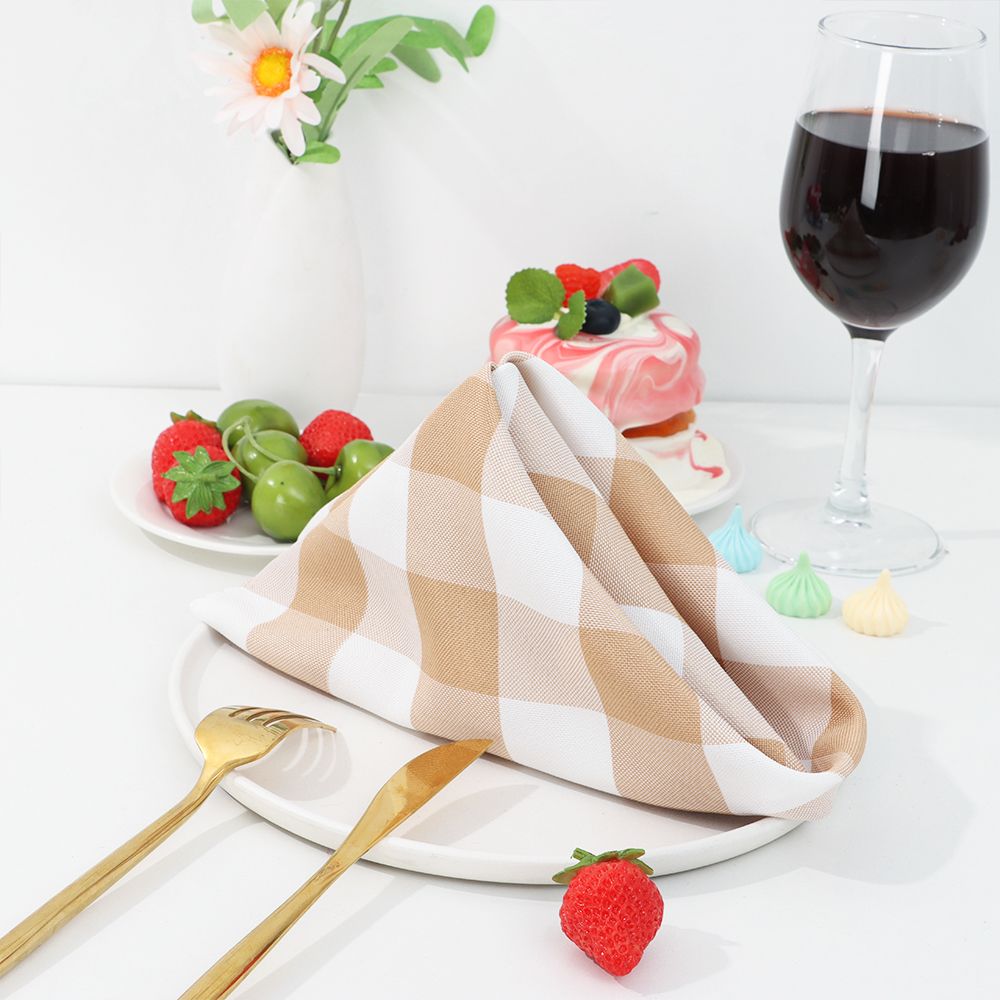 48 × 48Cm Classic Tafelblad Servet Vierkante Servetten Plaid Doek Servetten Bruiloft Diner Decor Levert Keuken Tafel Decoratie