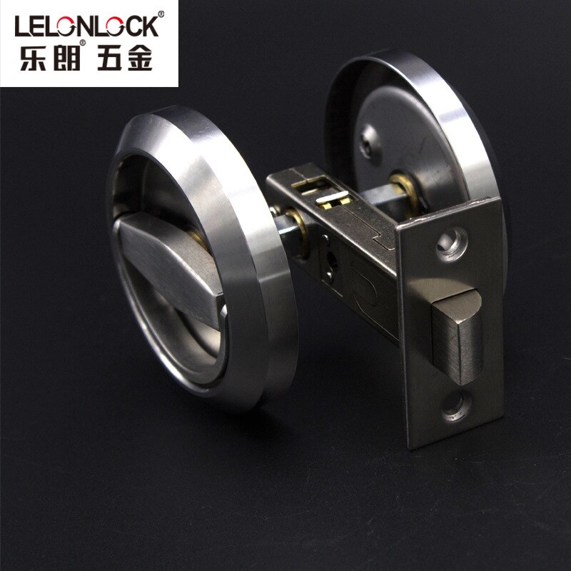 Engineering Supporting Stainless Steel round Plate Ring-pull Lock Safe Passage for Door Use Double-Sided Handle Lock Pipeline wi