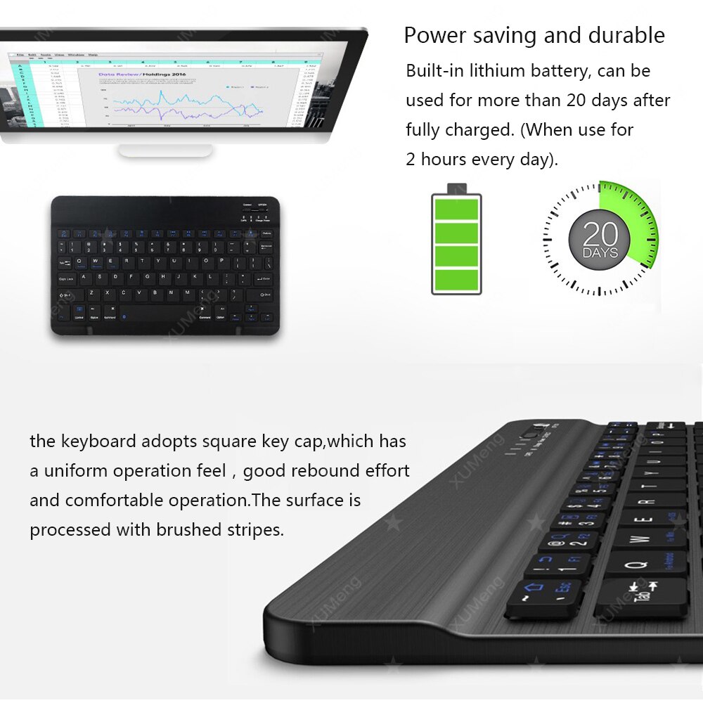 Mini Wireless Keyboard Bluetooth Keyboard For ipad Phone Tablet Rechargeable keyboard For Android ios Huawei Samsung Xiaomi