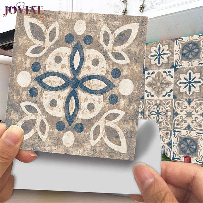 Telha adesivos de parede auto adesivo telhas do banheiro retro simulação telhas à prova ddiy água diy pvc bens para casa e cozinha