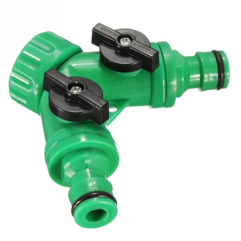 Plastic 1/2 Inch Garden Irrigation 2 Way Splitter Connector Water Hose Quick Adaptor Garden Accessories
