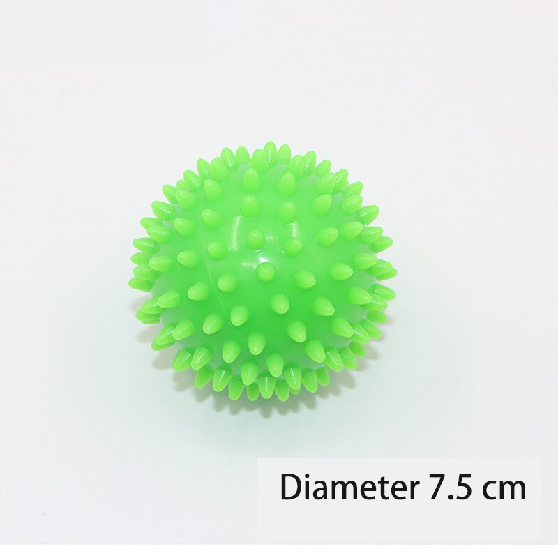 Massage Ball Fitness Fascia Ball Muscle Relaxation Ball Acupoint Massage Spike Ball Grip Fitness Ball Hedgehog Ball: 7.5cm green