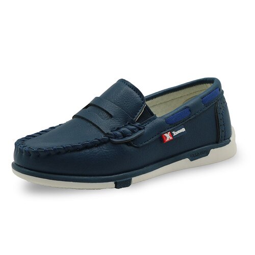 Apakowa jongens loafers kinderen lente herfst instap formele kleding schoenen kind lage bootschoenen back to school casual schoenen marineblauw rood