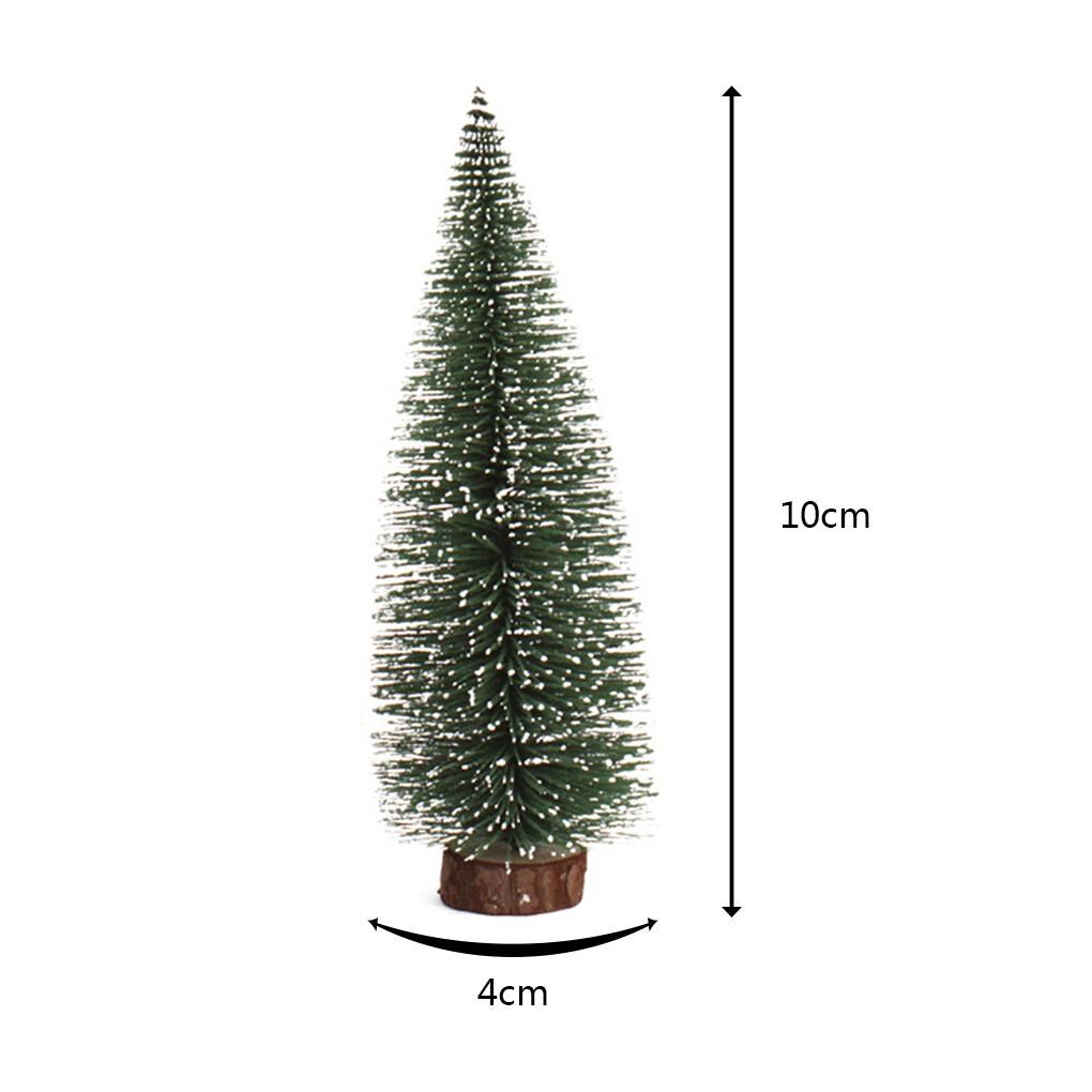 Mini Pino Artificial de sobremesa, adornos de Navidad para Festival, árboles en miniatura de plástico: 10cm