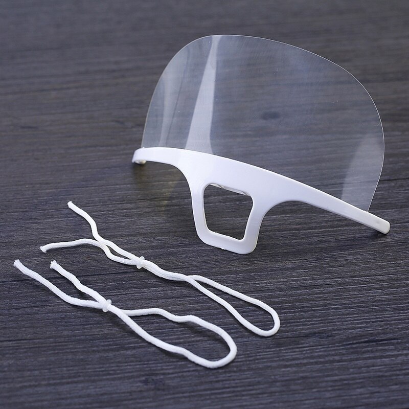 5pcs/Set Health Care Tool Transparent Masks Permanent Anti Fog Catering Food Hotel Plastic Kitchen Restaurant Masks