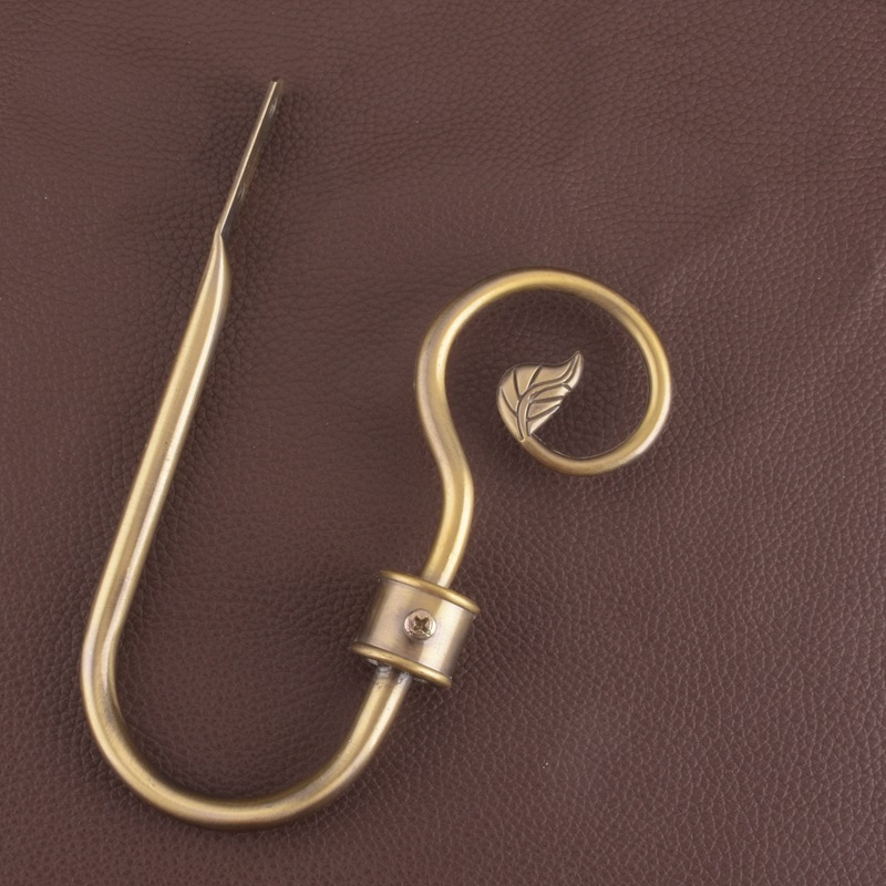 Crochets de support d'embrasse de rideau en métal, accessoires de décoration de chambre à coucher et de salon, 2 pièces par ensemble