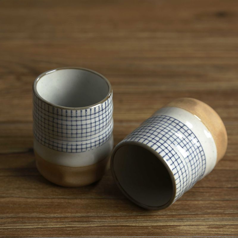 Keramisk tekopp japanska koppar mjölkkopp retro grov keramik kaffekopp
