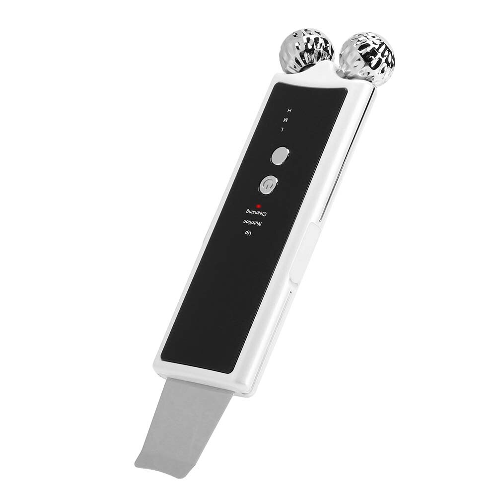 3D EMS Double-Roller Ultrasonic Skin Scrubber Blackhead Removal Beauty Machine
