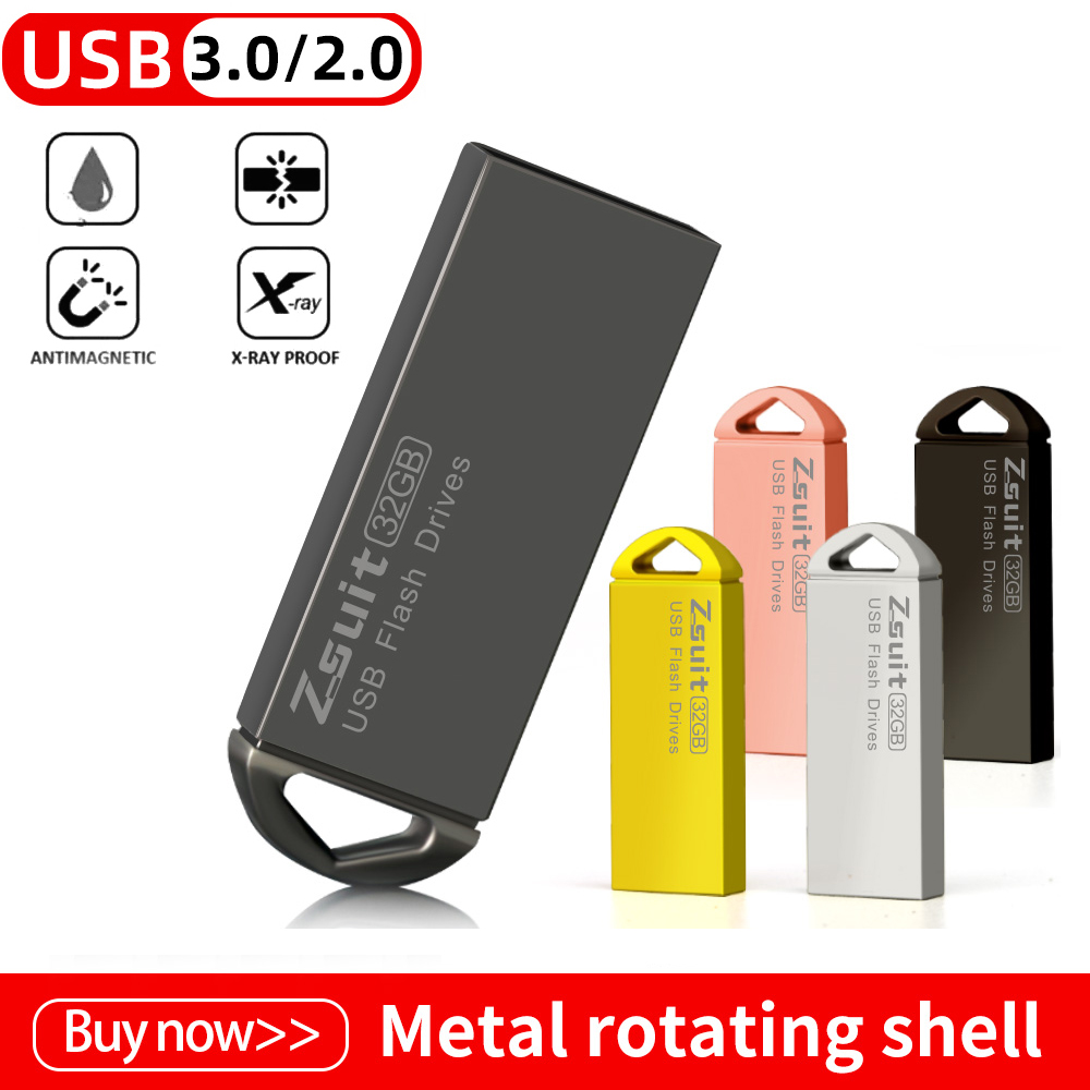 Metalen USB 128GB USB Flash Drive Hoge Snelheid Pen Drive Waterdichte U Disk 4GB 8G 16GB 32GPendrive 3.0/2.0 Memory Stick USB