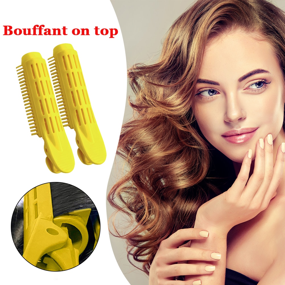 2Stck Haar Curler Clips Schellen Wurzeln Dauerwelle Stangen Styling Rollen Flauschigen DIY Haar Werkzeuge Leichte Leicht Durchführung Haar Teil