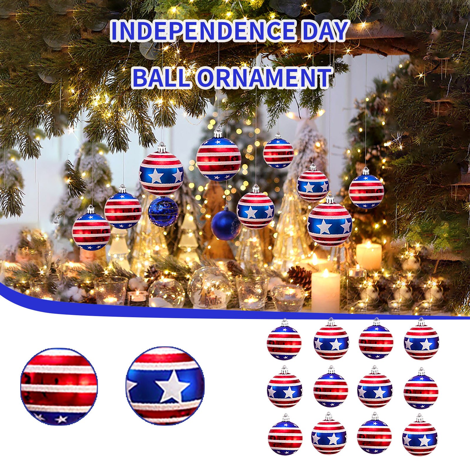 Anti-betonen-12 stücke Unabhängigkeit Schild Ball Ornament, Veteranen Tag Patriotischen Hängende Bälle Zappeln Spielzeug Pack Needoh freundlicher Erwachsene