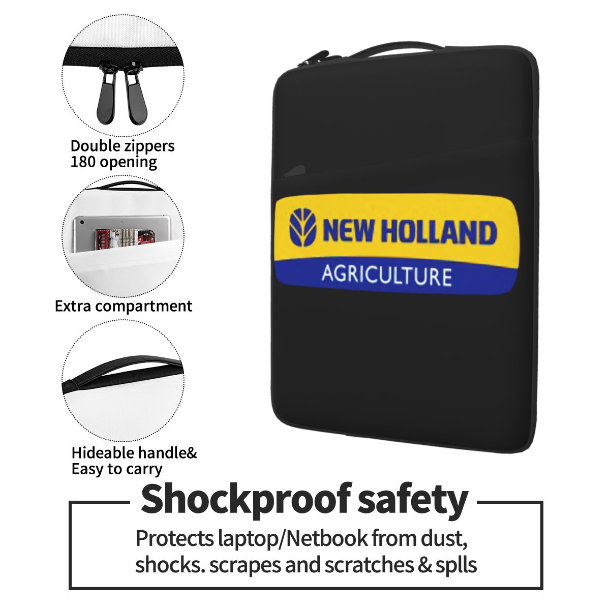 Holland Tractoren Landbouw Waterdichte Laptop Tas 13 14 15 Inch. Laptop Tas Beschermhoes Voor Aktetas.
