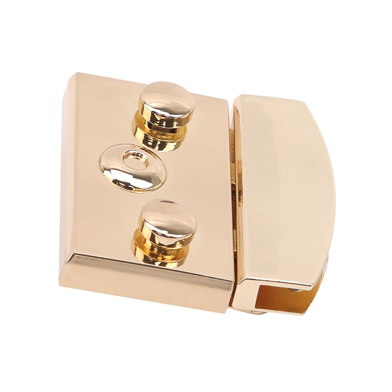 Rectangular Metal Press Push Lock Bag Briefcase Spring Lock Snap Decorative Clasps Closure Leather Craft Diy Hardware Accessory