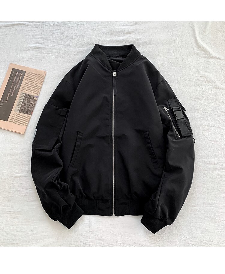 Efterår par jakke frakke oversize stil kvinder bomber jakke kvinder toppe chaqueta mujer vinter tyk frakke pink casaco: Tynd sort / Xxl