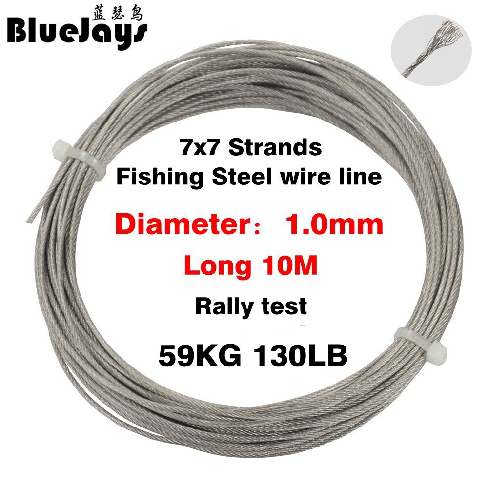 10M 70LB-368LB fishing steel wire line 7x7 strands – Grandado
