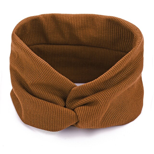Bandeau d'hiver pour femmes, nœud supérieur, turban, bandeau, accessoire pour cheveux couleur bonbon: 622970