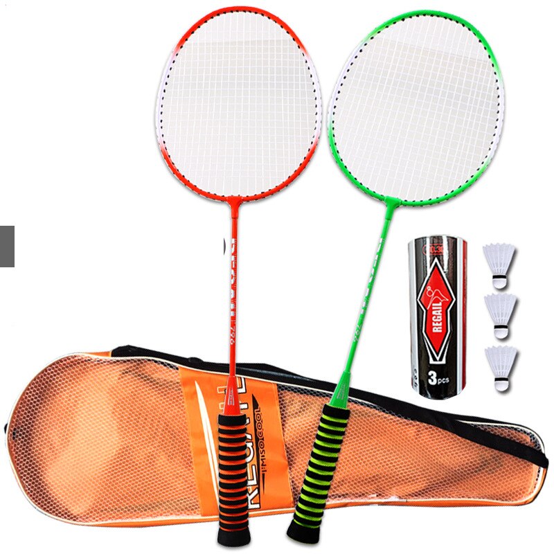 2 stk/sæt badmintonketchere familie dobbelt badmintonketsjer titanium legering letteste spiller badminton